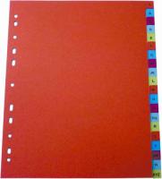 Index plastic color, alfabetic A-Z, A4, 125 microni, Optima